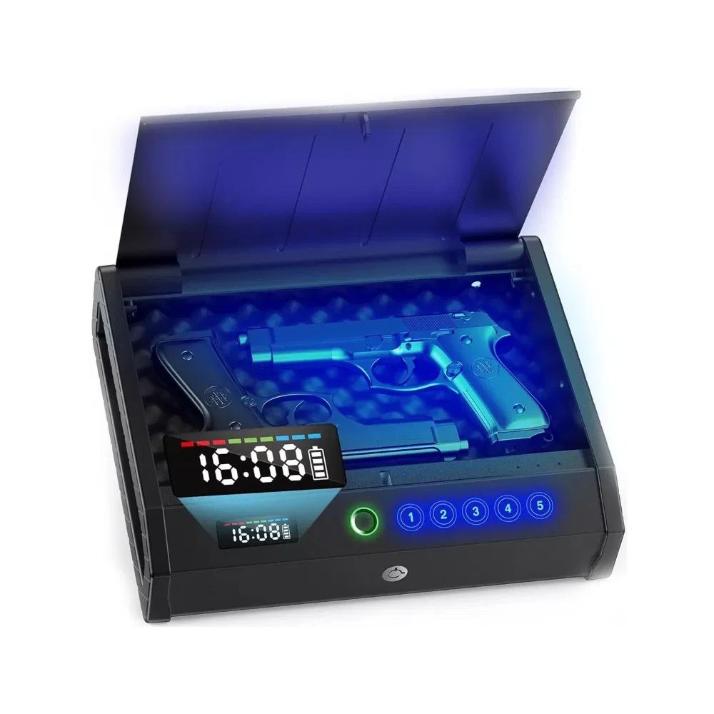 Biometric Fingerprint Smart Lock Portable Smart Gun Safe Box