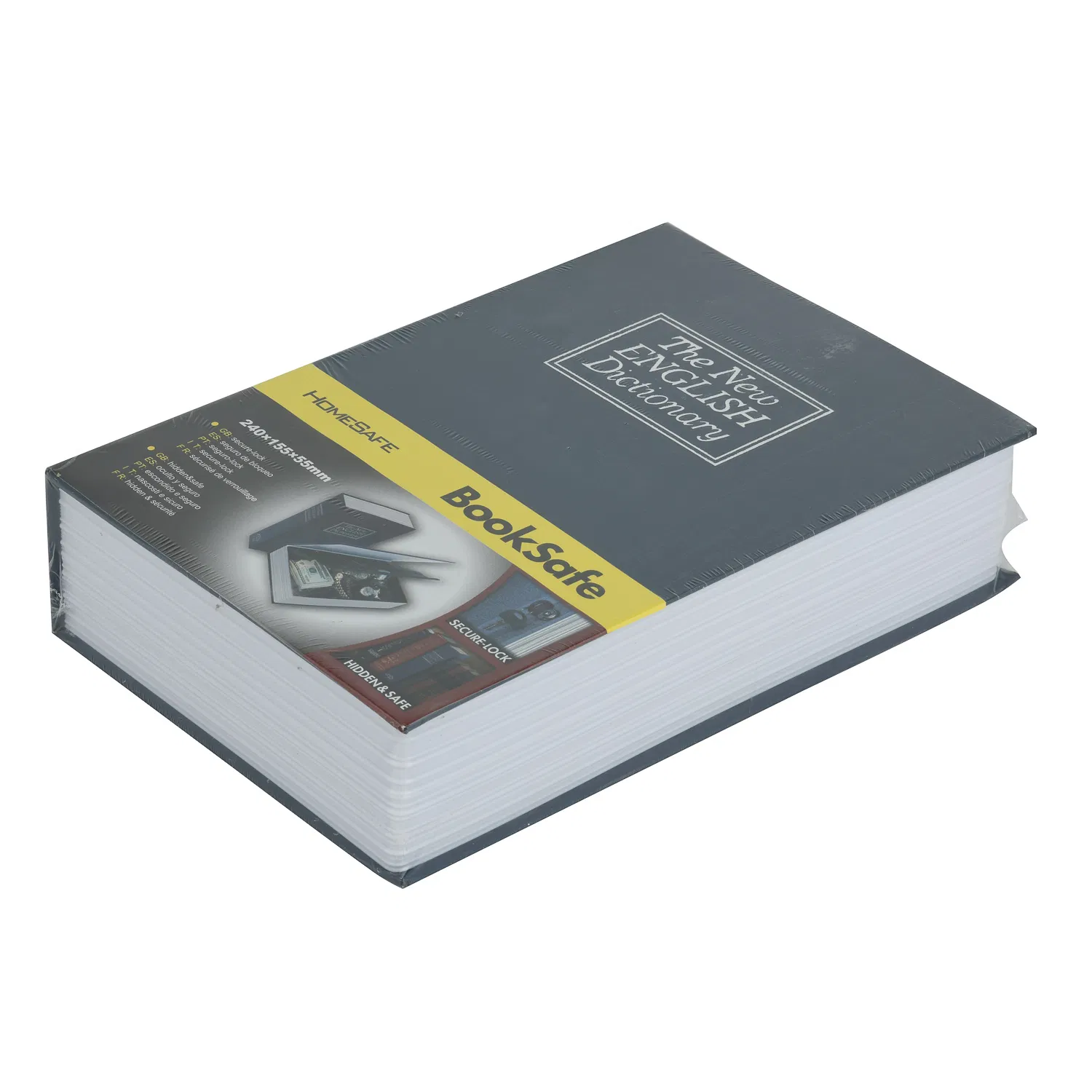 Book Dictionary Size Hidden Inside Steel Box Keep Jewelry Cash Watch Security Key Lock Book Safe