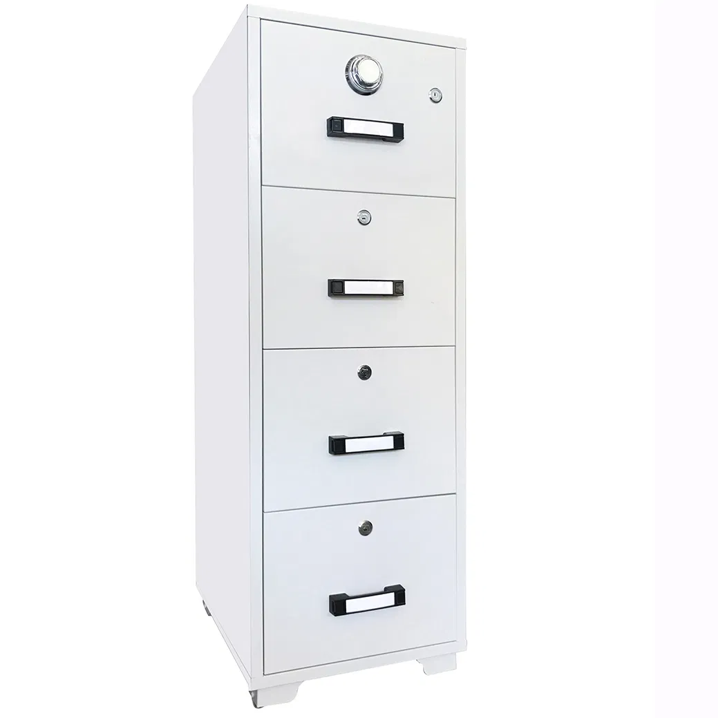 Filing Cabinet Fireproof 4 Drawer Vertical Steel File Cabinet Safes