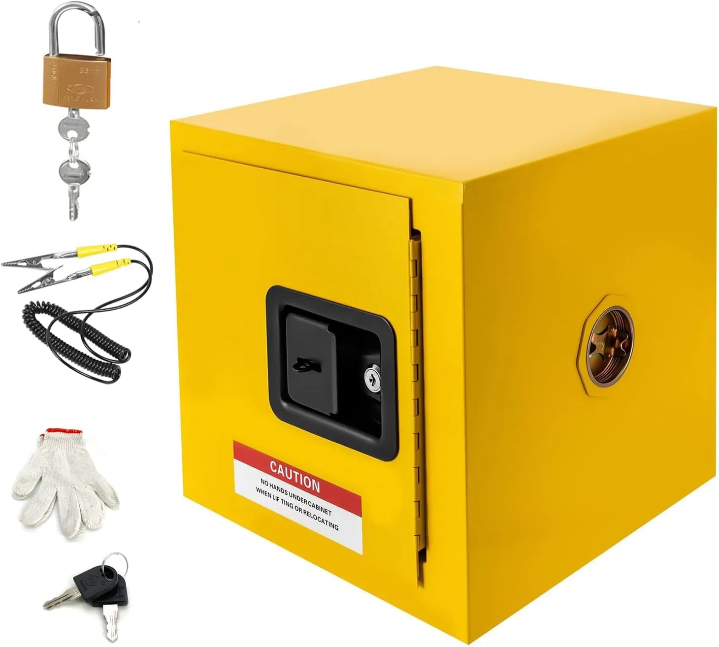 Office, Cash Box with Key Lock -Hour Fireproof Adjustable Shelves, Explosion Proof Double Wall Construction Cold-Rolled Steel Data Safe Cabinet