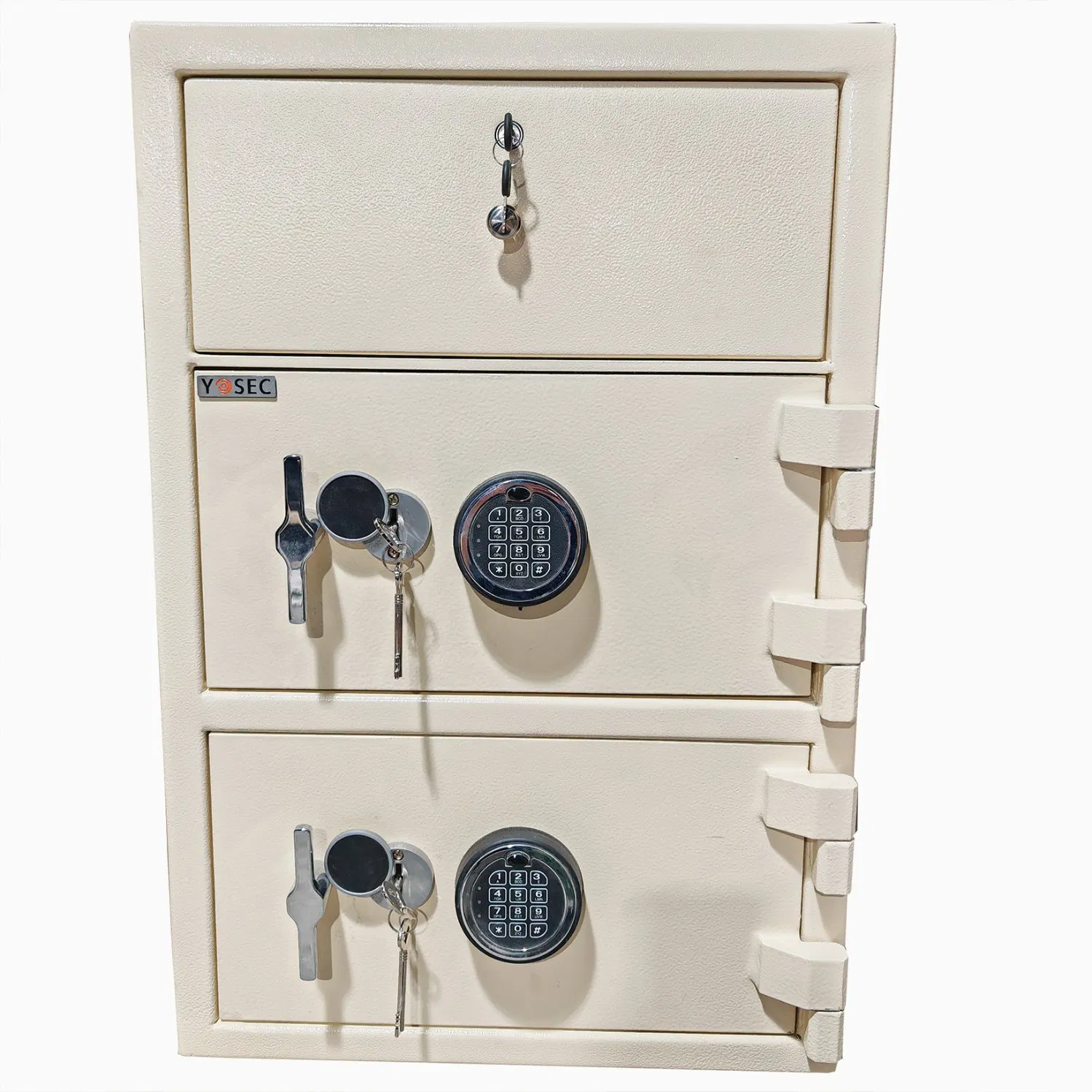 Double Door Drop Slot Depository Safes with Top Drawer