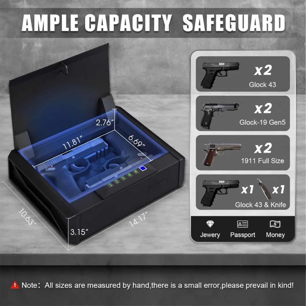 Fingerprint Unlock Gun Safe Box