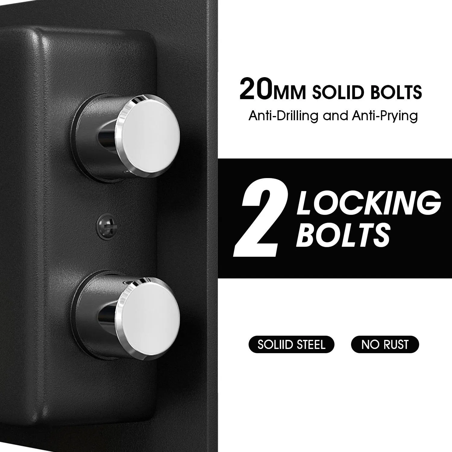 Dual-Door Home Locker with Biometric Fingerprint Lock and Drop Slot Big Safe Deposit Box