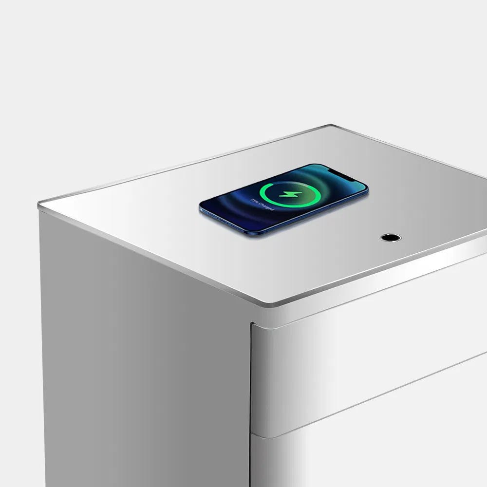 Home Smart Safe Fingerprint Bedside Table Safe Safety Nightstand