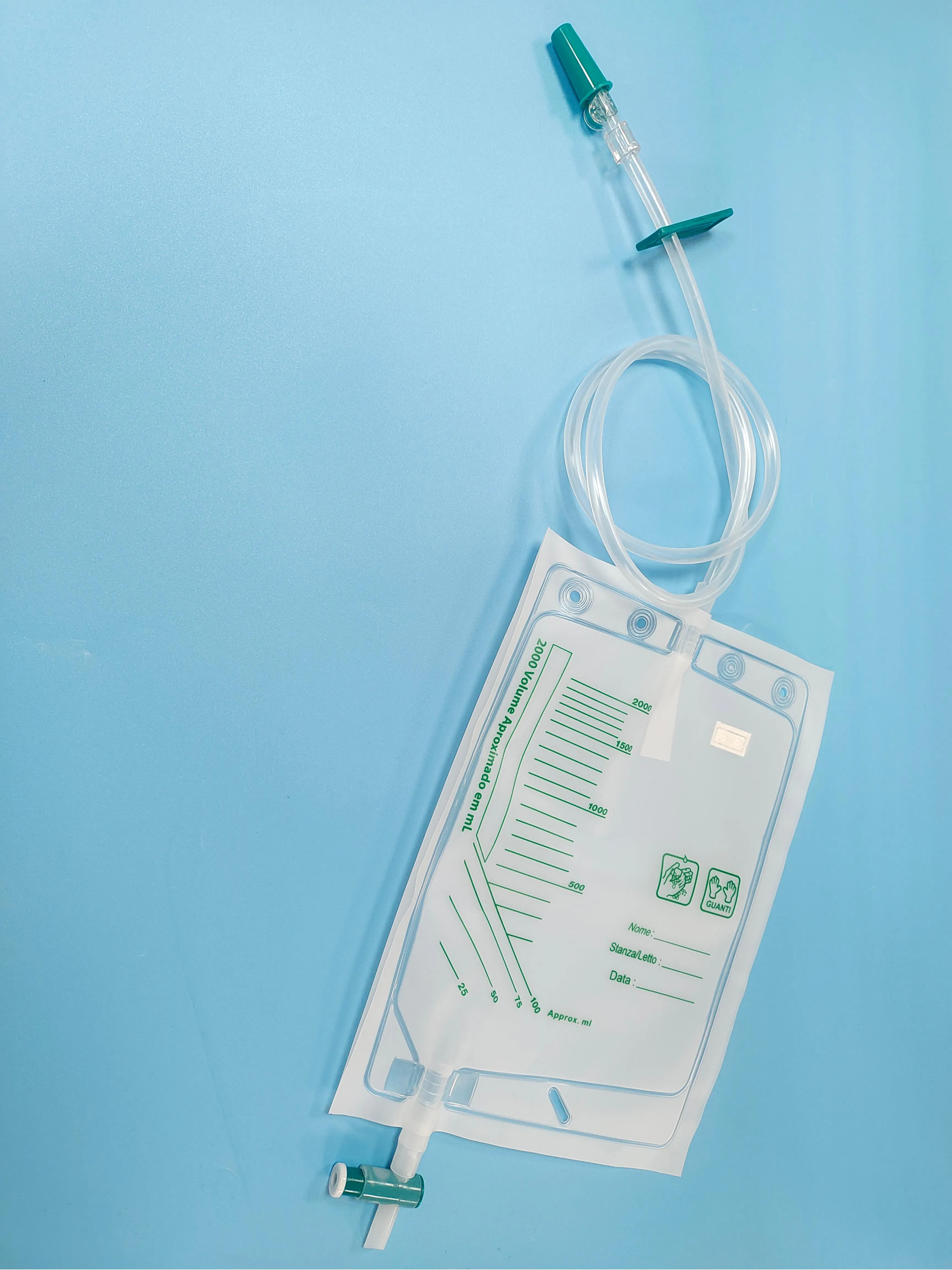Disposable Urine Collection Bag with PVC Free Tube Cap