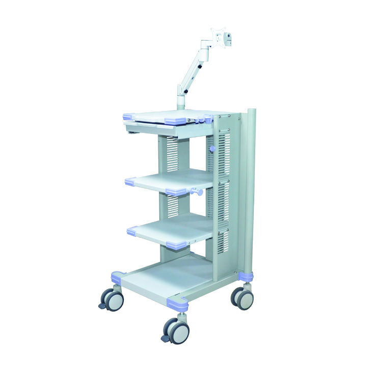 Ouman Hospital Standard Metal Medical Trolley Cart for Endoscope Camera System