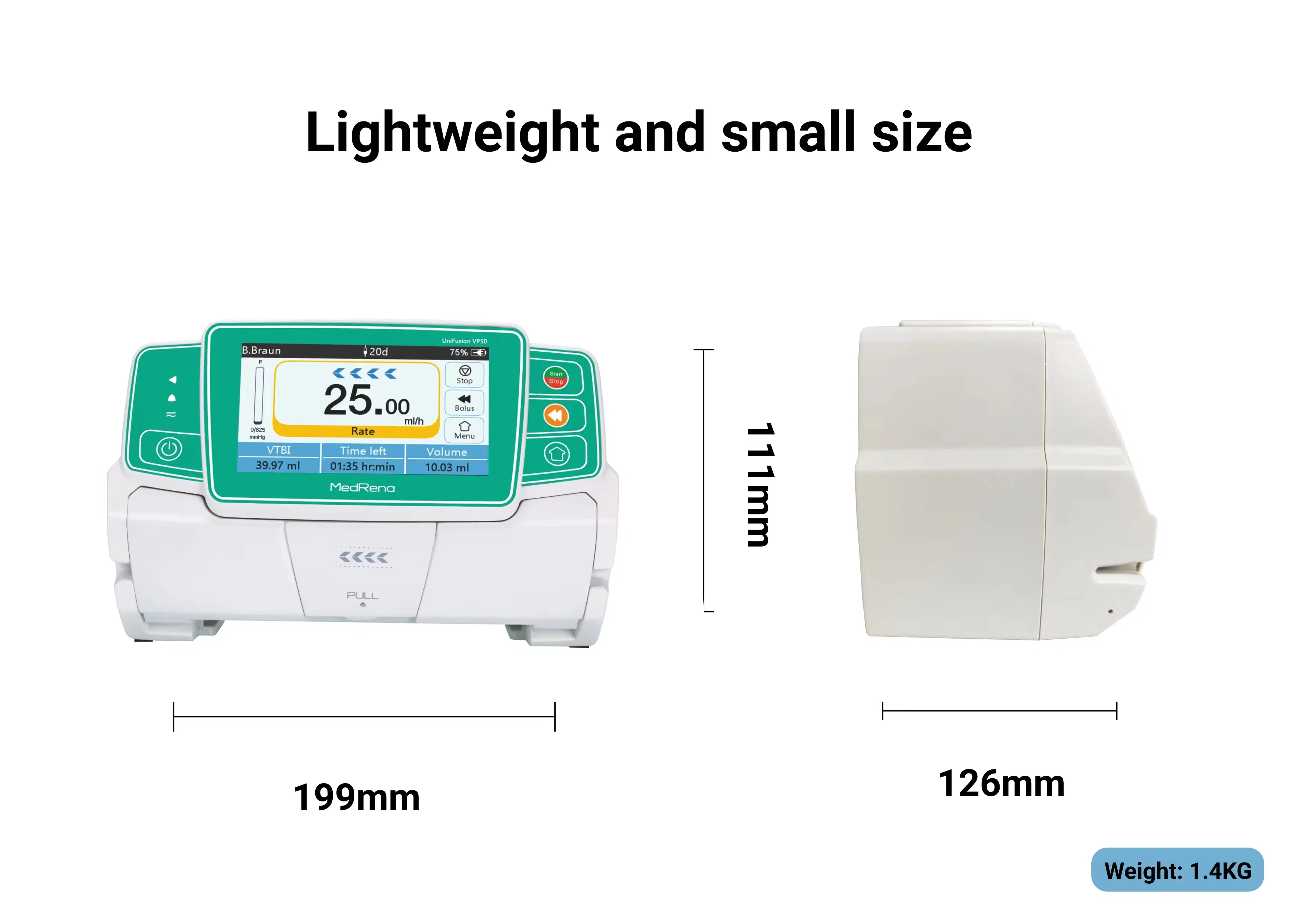 Top Quality Compact Medical Equipment Enteral Feeding IV Infusion Pump with CE