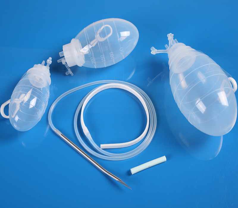 Disposable Silicone Closed Wound Drainage System Kit, Jackson Pratt Drain CE, ISO 13485 Hemovac Wound Drainage System with Trocar