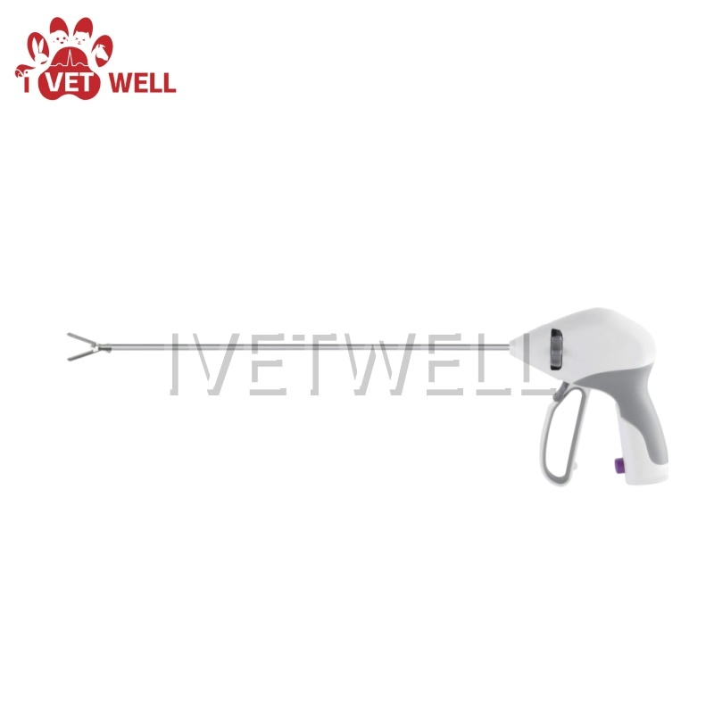 Straight Jaw Pistol Vessel Sealer and Divider for Animal Surgery