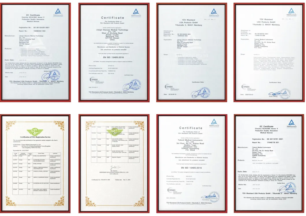 Medical Certificates CE ISO FDA