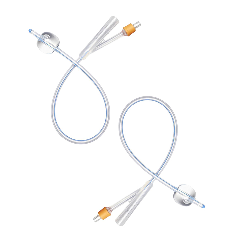Comfortable Bladder Management Medical Grade Silicone 2 Way Design Silicone Foley Catheter for Hospitals