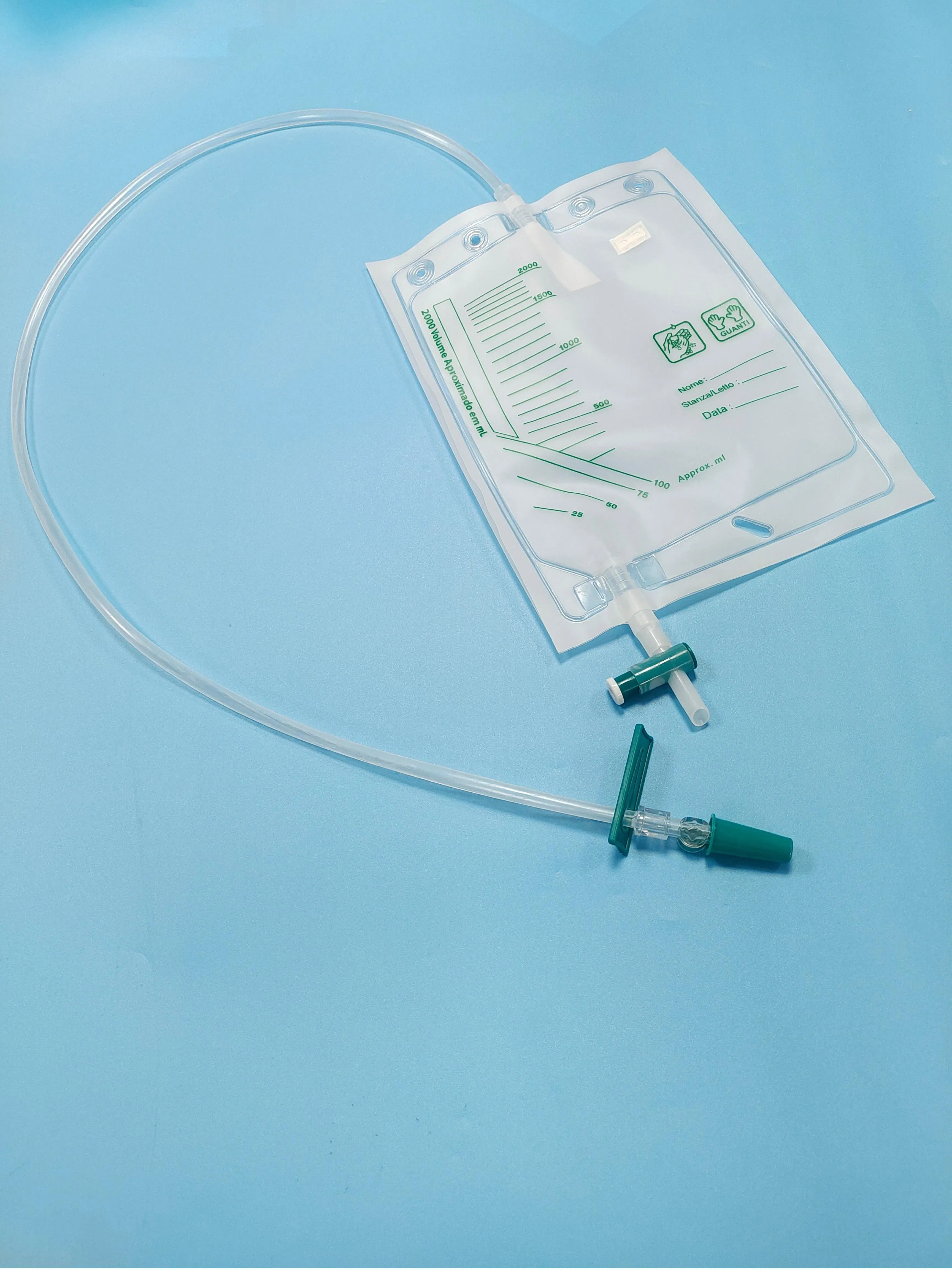 Disposable Urine Collection Bag with PVC Free Tube Cap