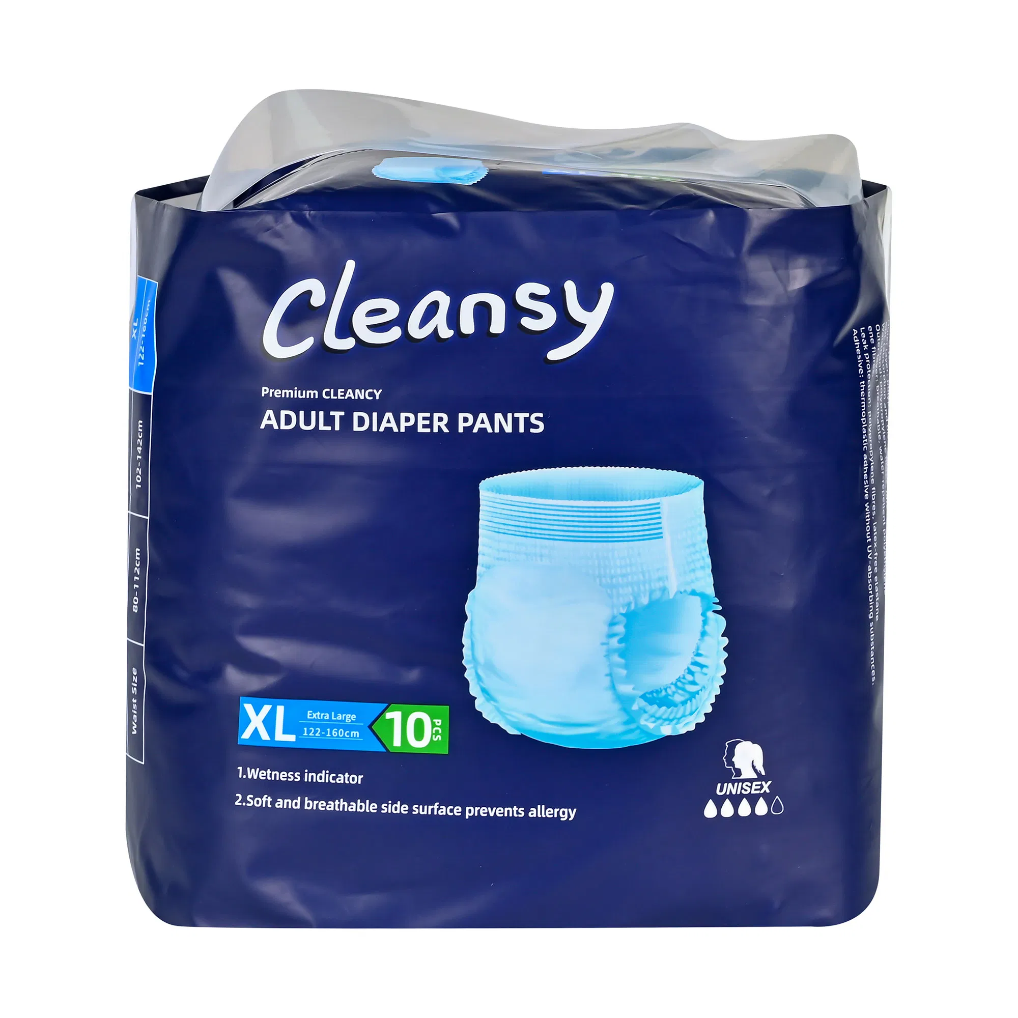 Super Absorbent XL Disposable Cotton Adult Diapers for Incontinence