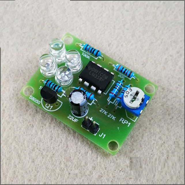 Lm358 Breathing Lamp Pieces Fun Welding Exercise Practical Training Electronic Circuit Basics Make Electronic DIY Kit