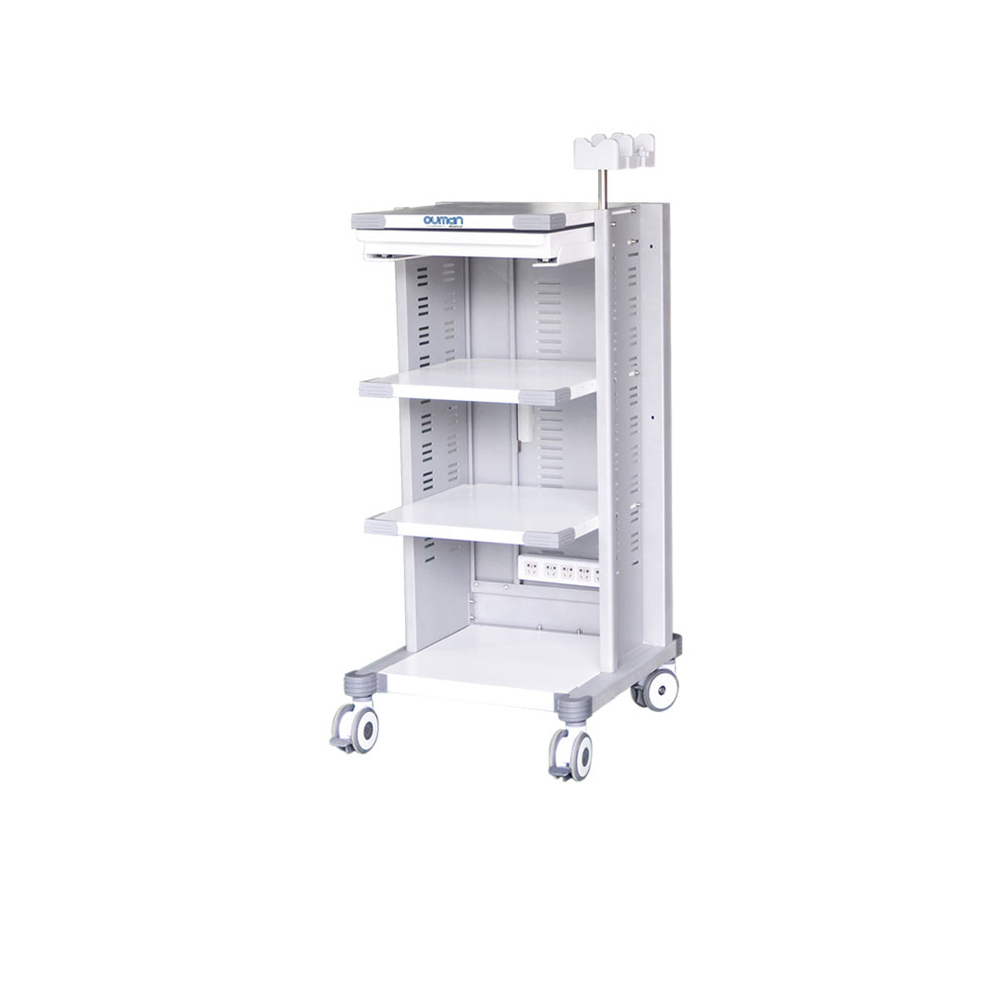 Mobile Metal Multilayer Surgical Equipment Medical Endoscopy Trolley Laparoscope Tower