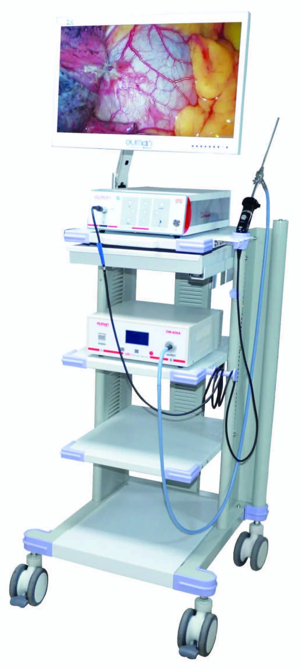 Ouman Om-Tce Colposcope Hysteroscope Metal Trolley Cart