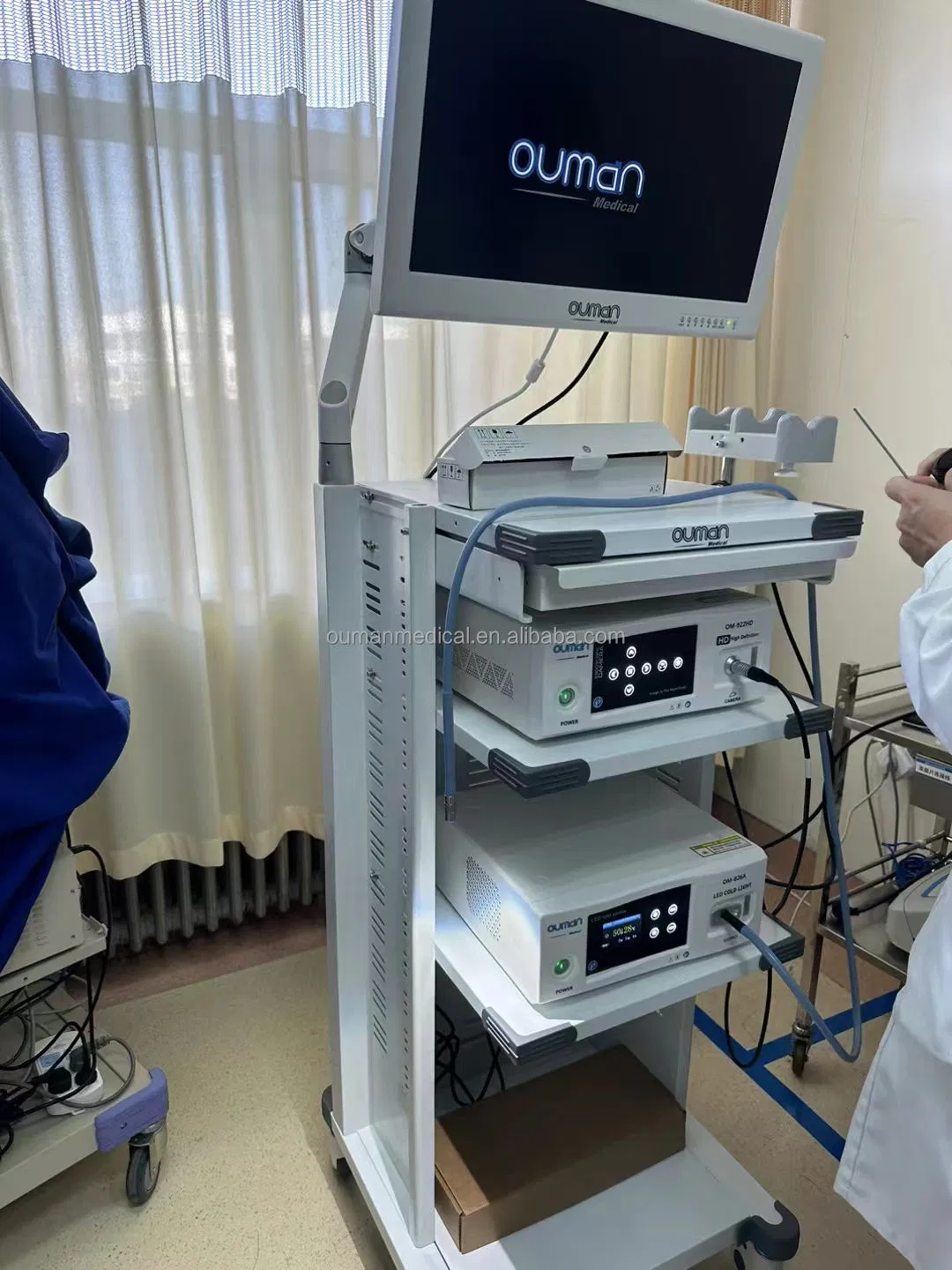 Ouman Ent Endoscopy Trolley Cart for Rigid and Flexible Cameras