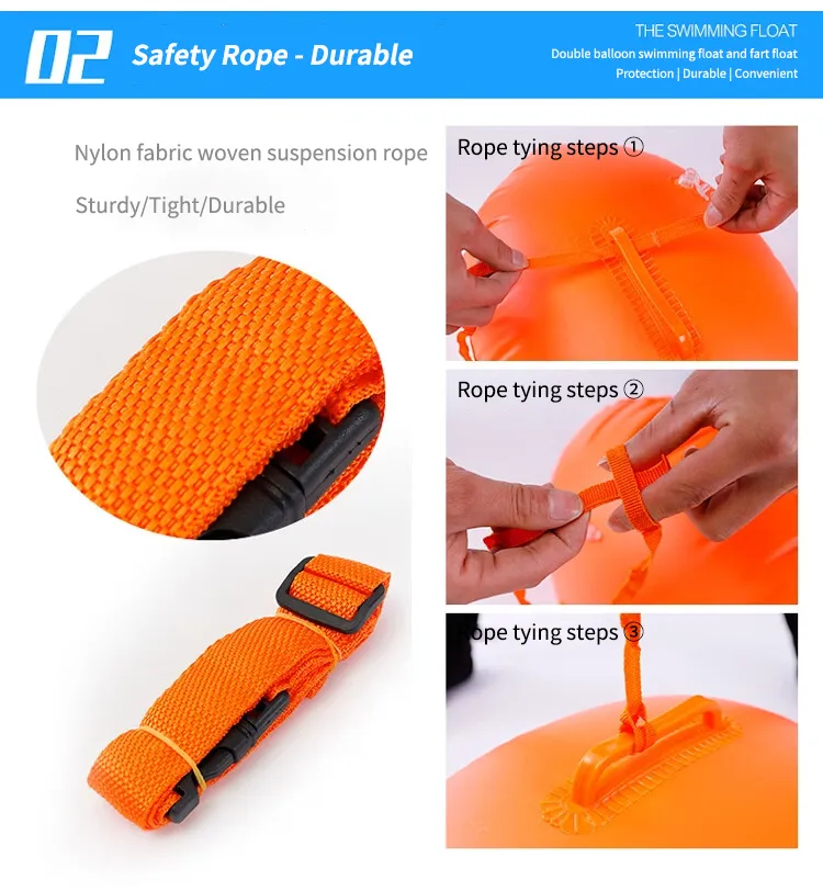 Swimming Float Rugby Ball Type Double Air Bladder Swimming Aid