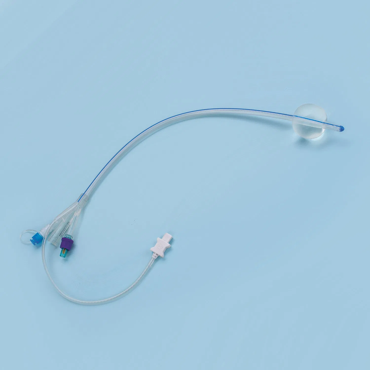 3 Way/ 4 Way Silicone Foley Catheter Round Tipped for Temperature Management with Temperature Sensor Probe