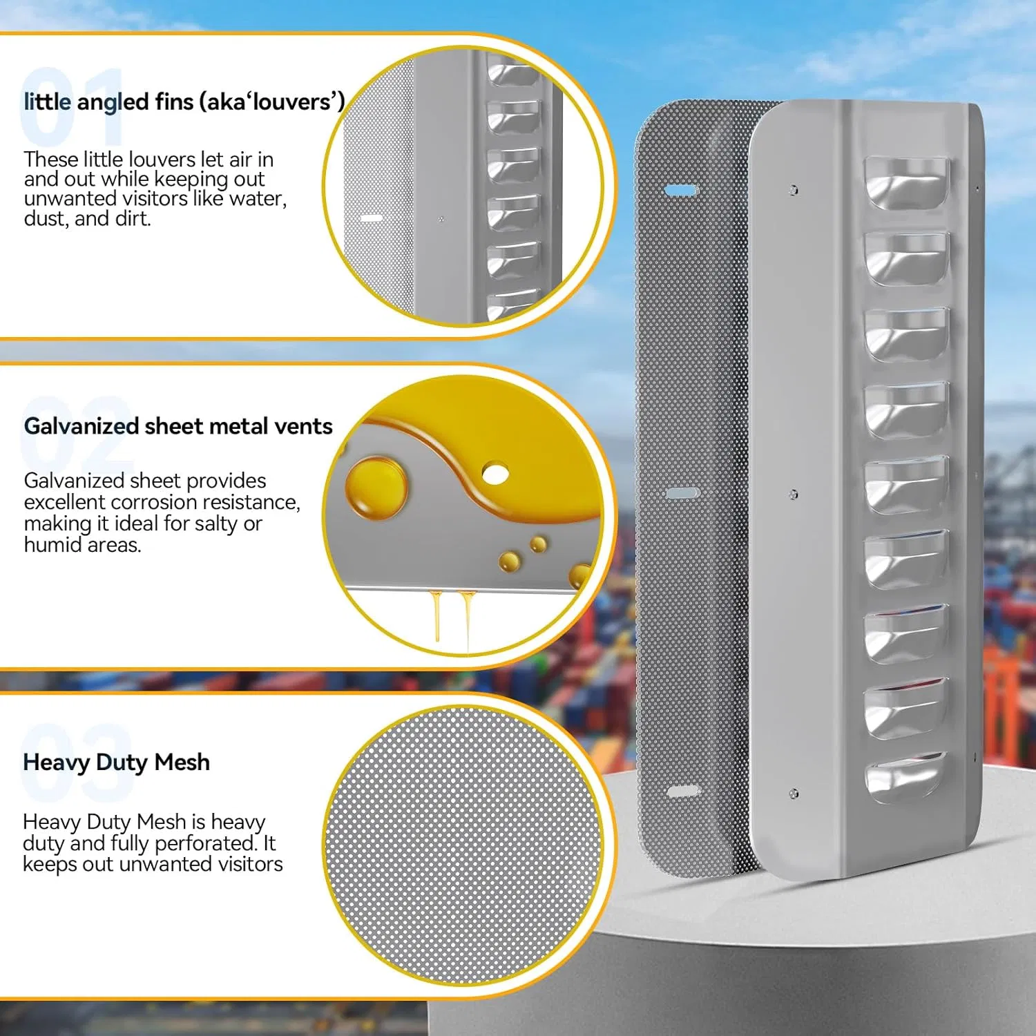 Premium Galvanized Steel Ventilation System for Shipping Containers