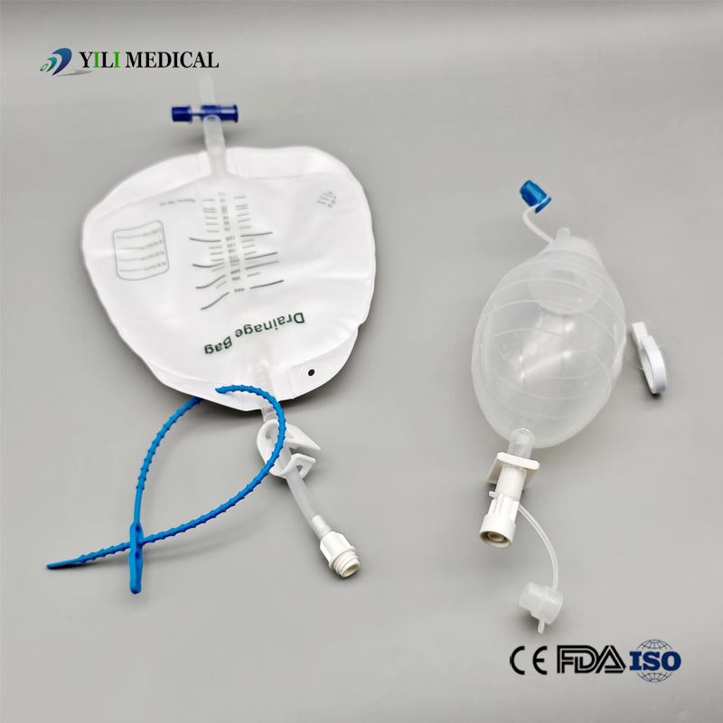Closed Wound Drainage System with Silicone Tube PVC Tube + 400ml Urine Bag