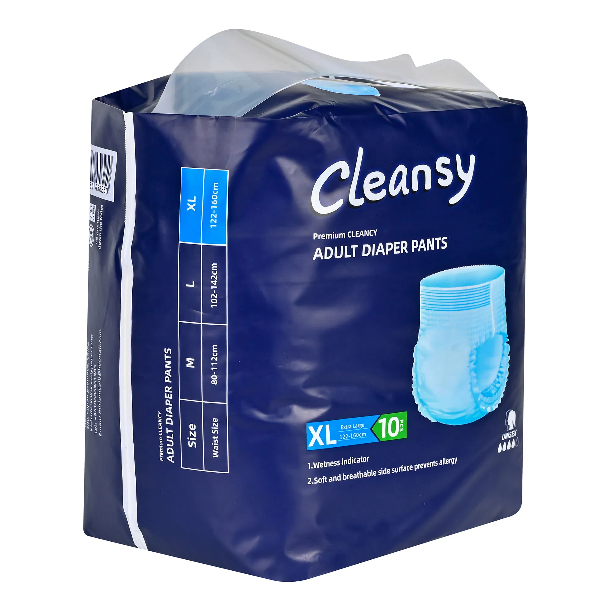 Super Absorbent XL Disposable Cotton Adult Diapers for Incontinence