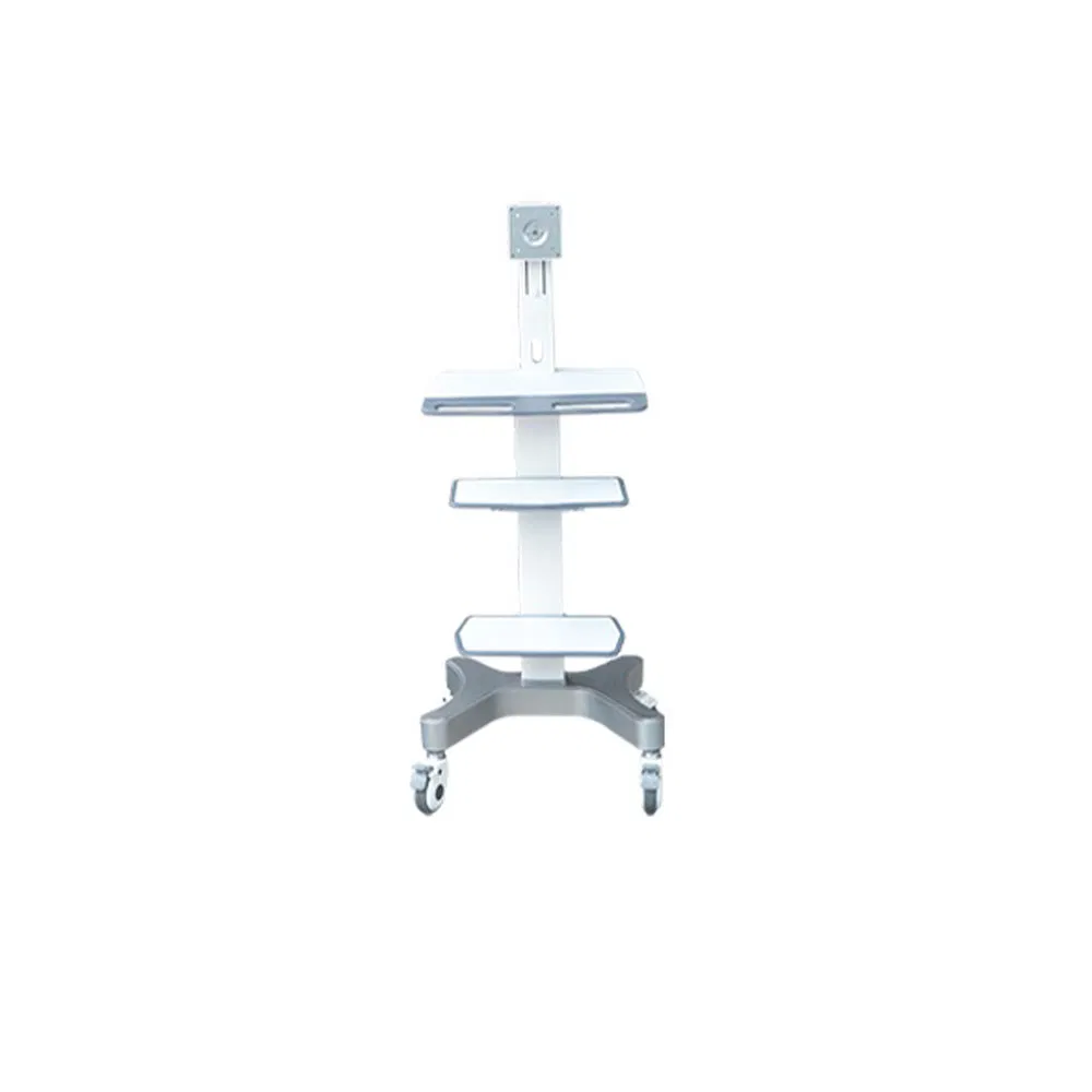 Mobile Ergonomic Design Metal Multilayer Medical Endoscopy Trolley