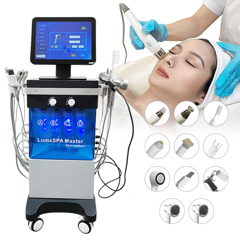 Skin-Beauty-Equipment 11 in 1 Hydro Dermabrasion Aqua Pure Oxygen Microdermabrasion Hydra Hydro Therapy Facial Hydrodermabrasion Beauty Salon Equipment