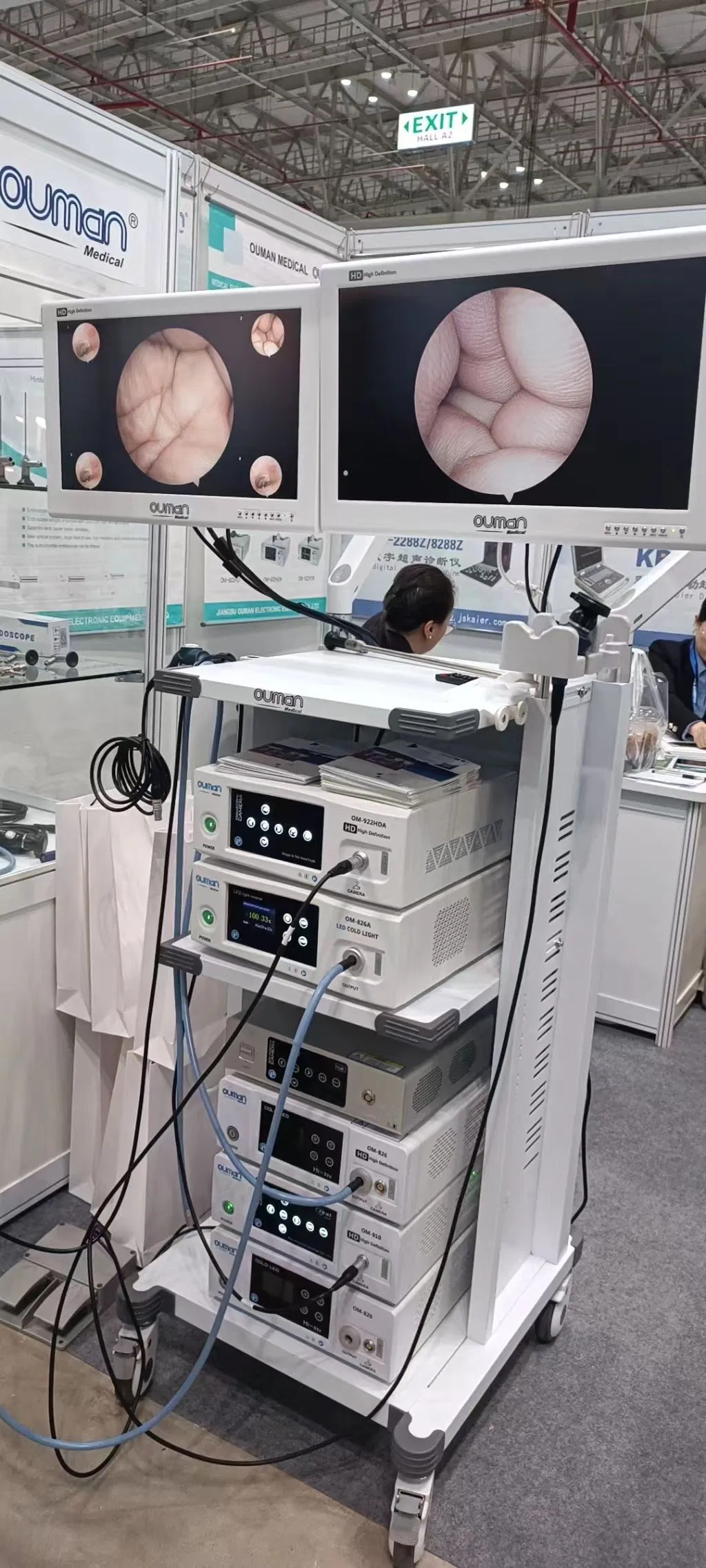 Ouman Ent Endoscopy Trolley Cart for Rigid and Flexible Cameras