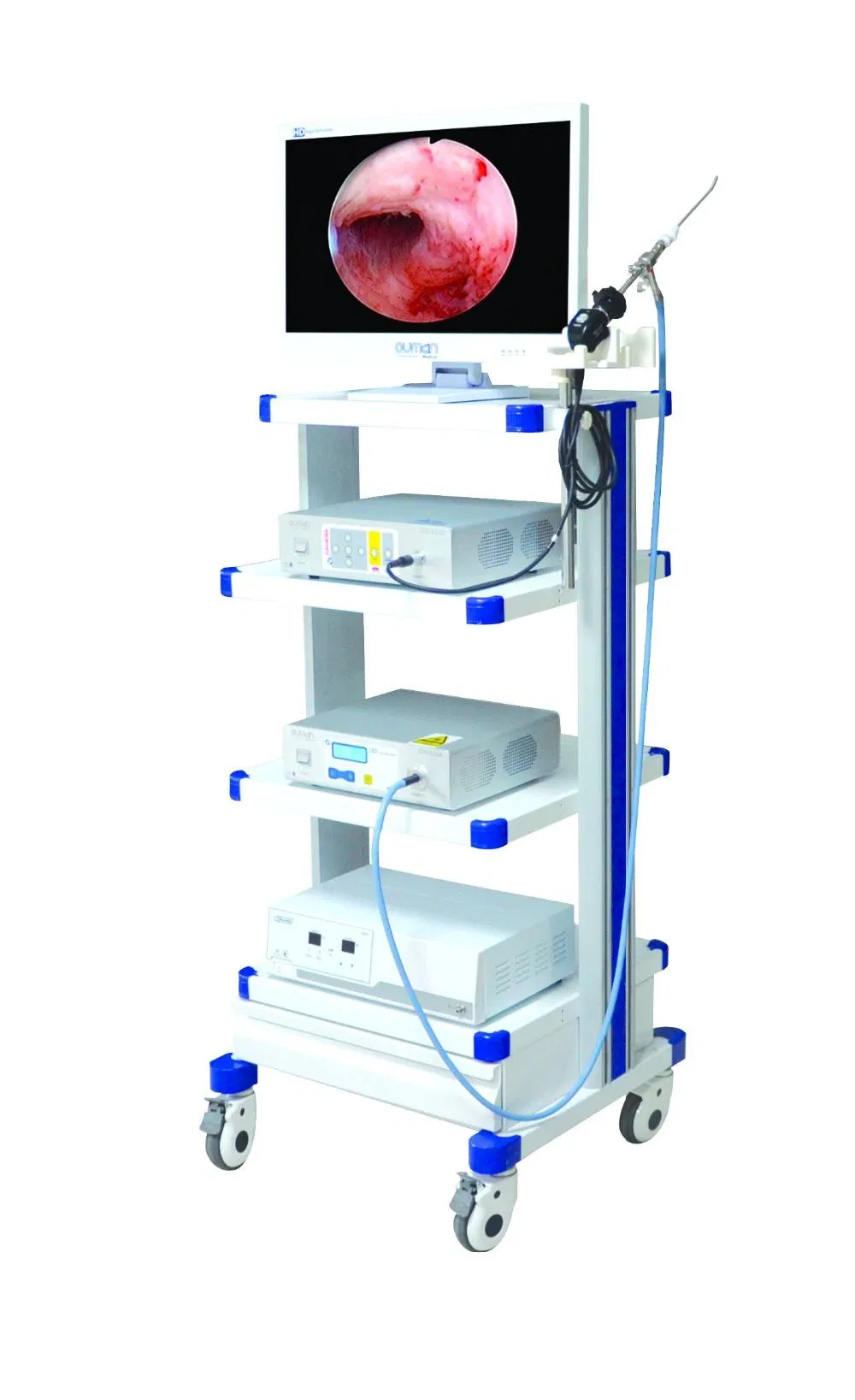 Factory Price Metal Endoscope Tower Medical Trolley Cart for Hospital Clinical Surgical
