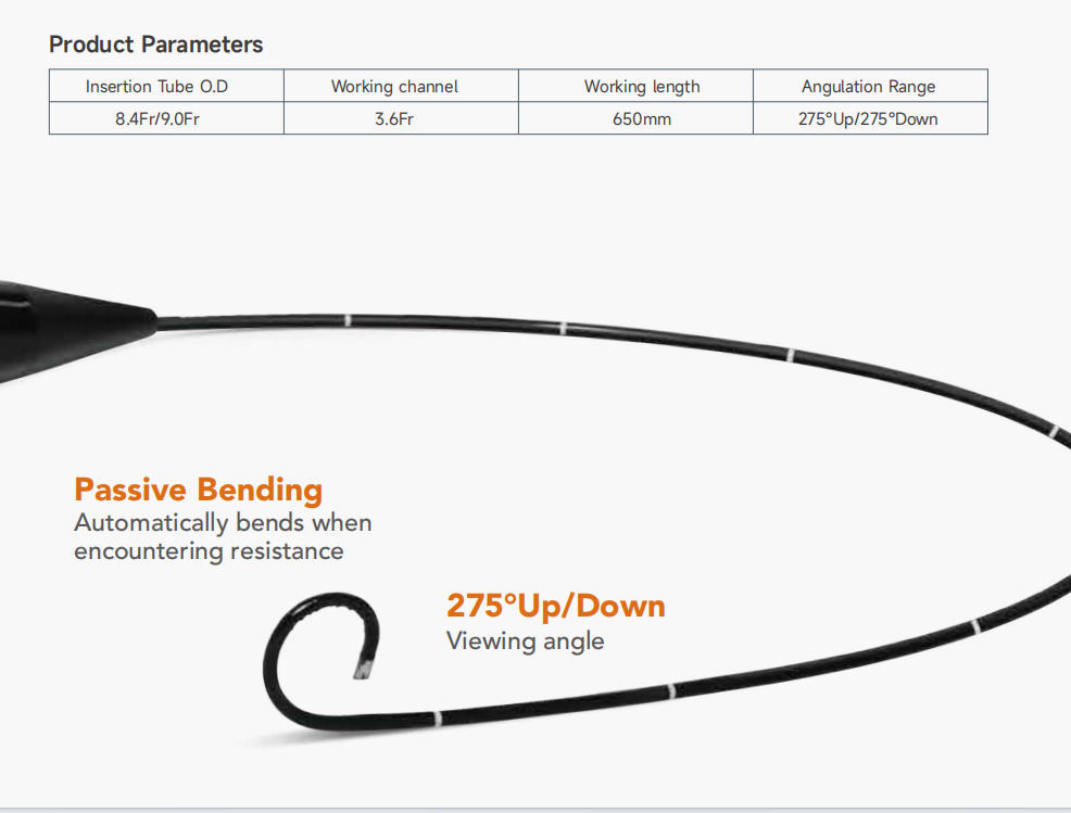 Digital Video Ureteroscope Single Use Flexible Ureteroscope