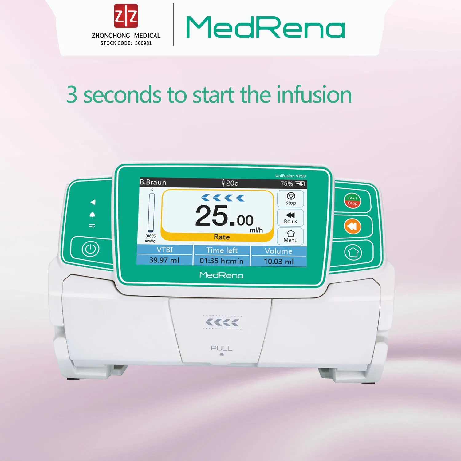 Top Quality Compact Medical Equipment Enteral Feeding IV Infusion Pump with CE