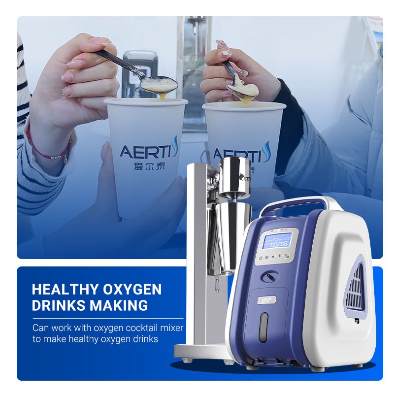 Aerti Handheld Oxygen Concentrator Electric Oxygen Equipment 3L for Hypoxia Therapy