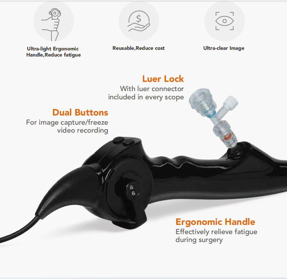 Digital Video Ureteroscope Single Use Flexible Ureteroscope