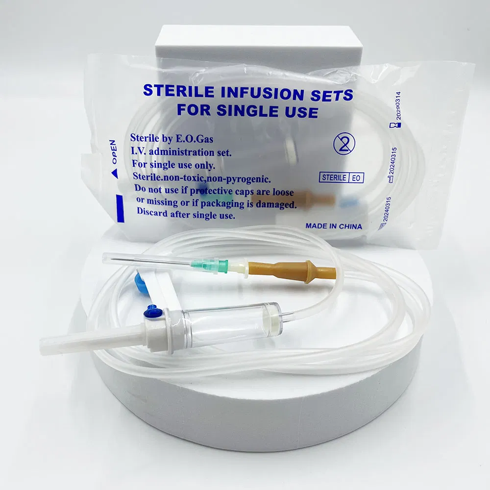 Precision Burette Infusion Set with Extended Tubing for Medical Use