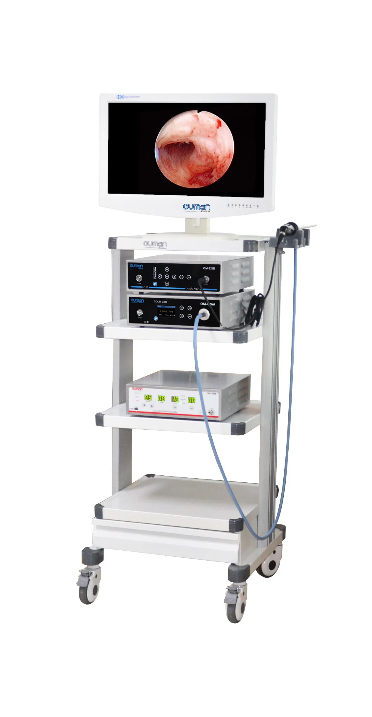 Ouman Om-Tce Metal Trolley Cart for Endoscopy Camera System Use