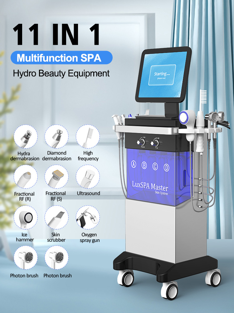 Skin-Beauty-Equipment 11 in 1 Hydro Dermabrasion Aqua Pure Oxygen Microdermabrasion Hydra Hydro Therapy Facial Hydrodermabrasion Beauty Salon Equipment