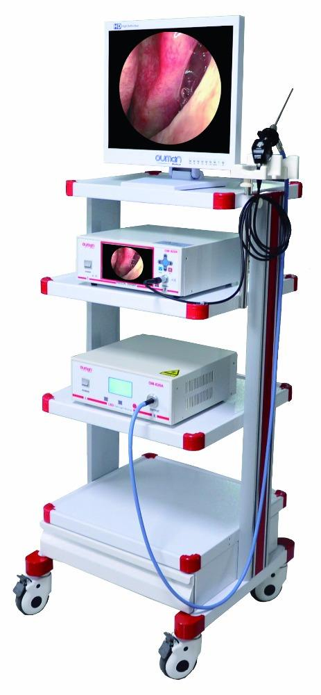 Ouman Hospital Standard Metal Medical Trolley Cart for Endoscope Camera System