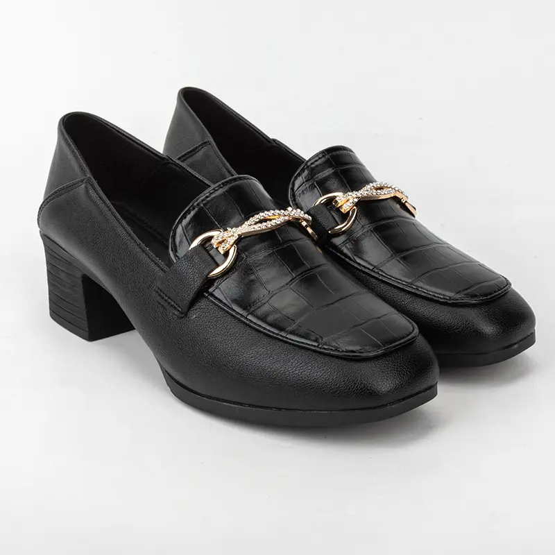 China Heeled Alligator Imitation Leather Upper Ladies Office Shoes Suppliers, Supplier