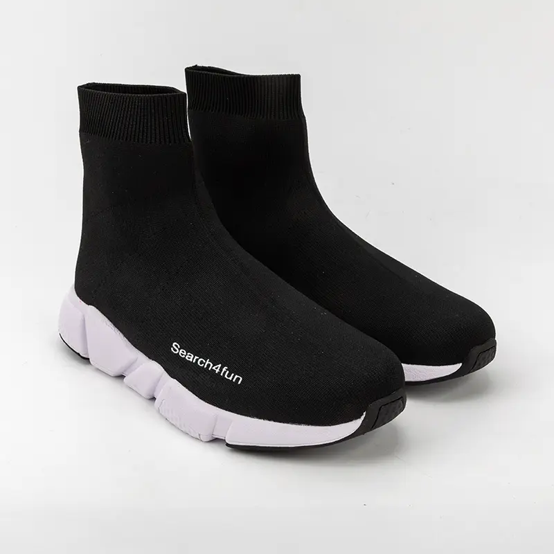 OEM Fashion Design Ladies Fly knit upper Boots Manufacturers, Manufacturer