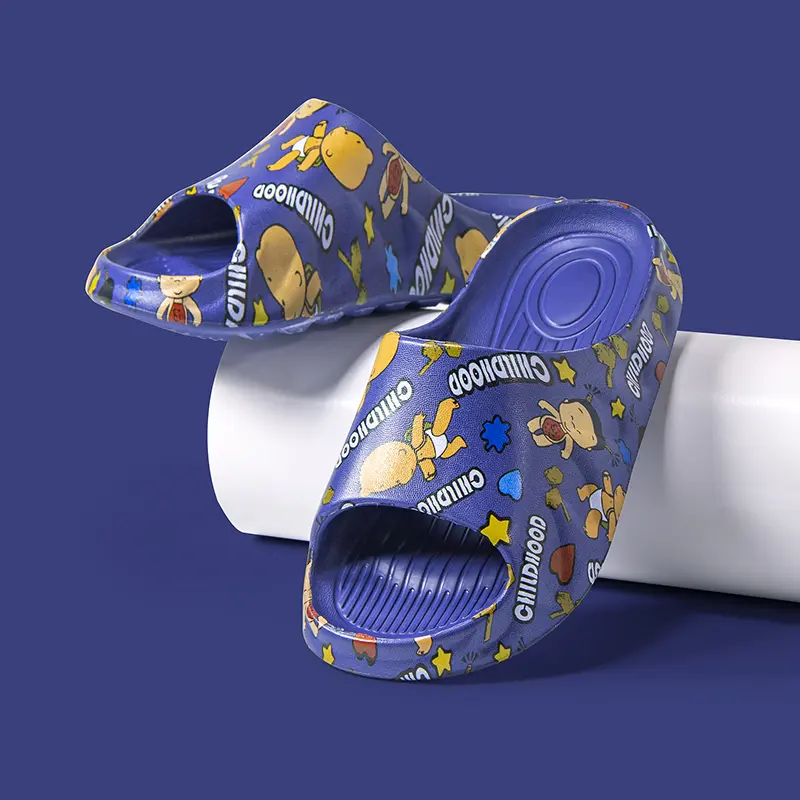 Custom Lovely Print Upper EVA Children Slippers – OEM & ODM Available