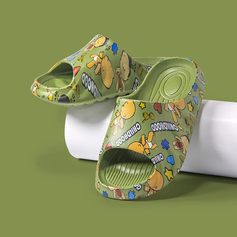 Custom Lovely Print Upper EVA Children Slippers – OEM & ODM Available