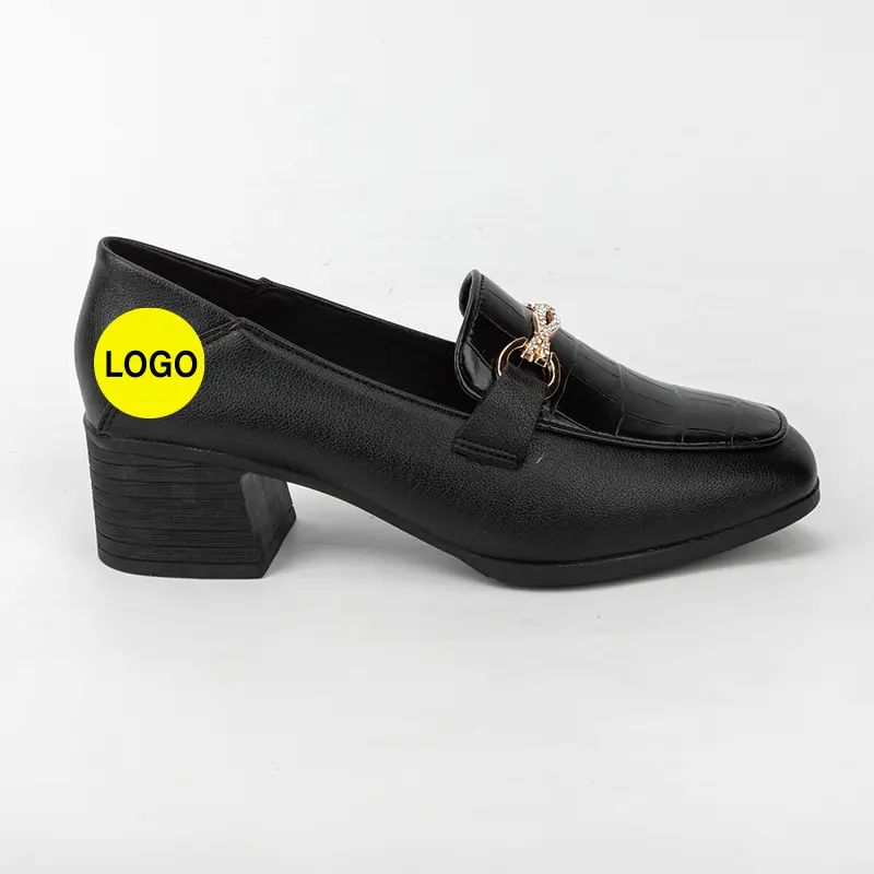 China Heeled Alligator Imitation Leather Upper Ladies Office Shoes Suppliers, Supplier