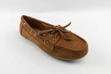 Customized Flat Camel Suede Loafers