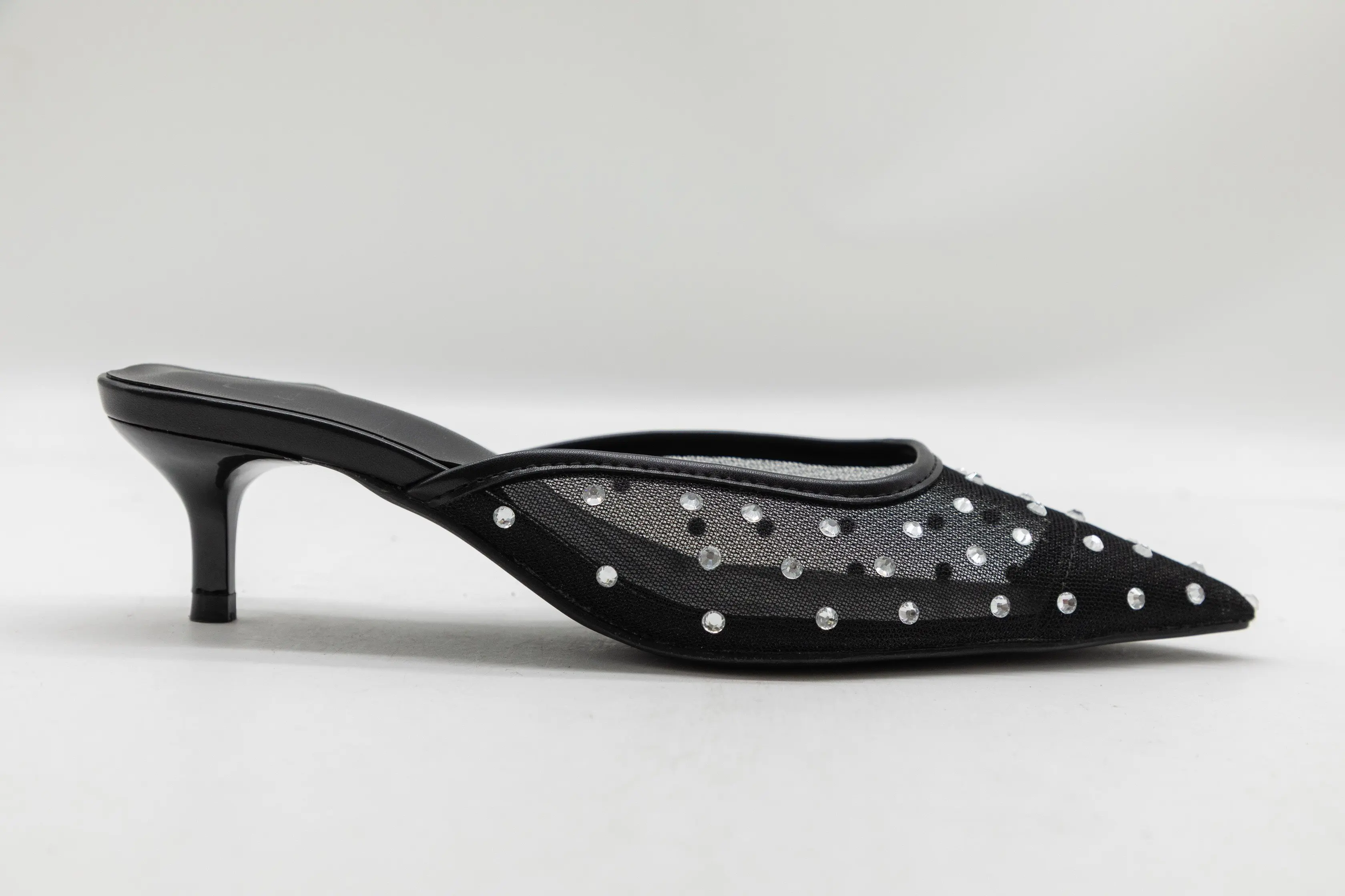 Custom Rhinestone Casual Low-Heeled Ladies Heels – OEM ODM Supplier
