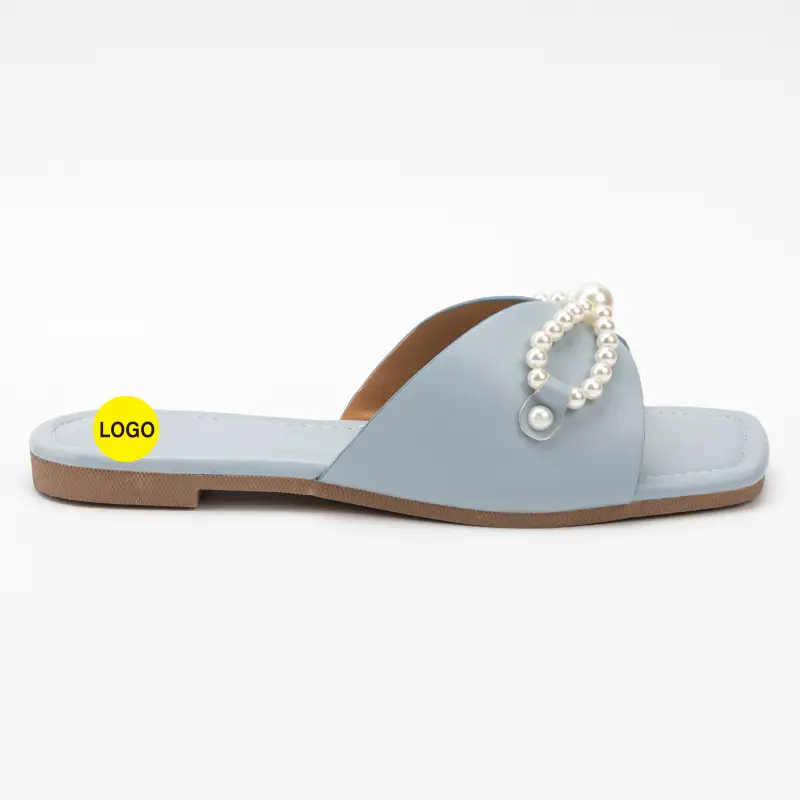 China Women’s Flat Sandals with Pearl Decoration Suppliers, Supplier