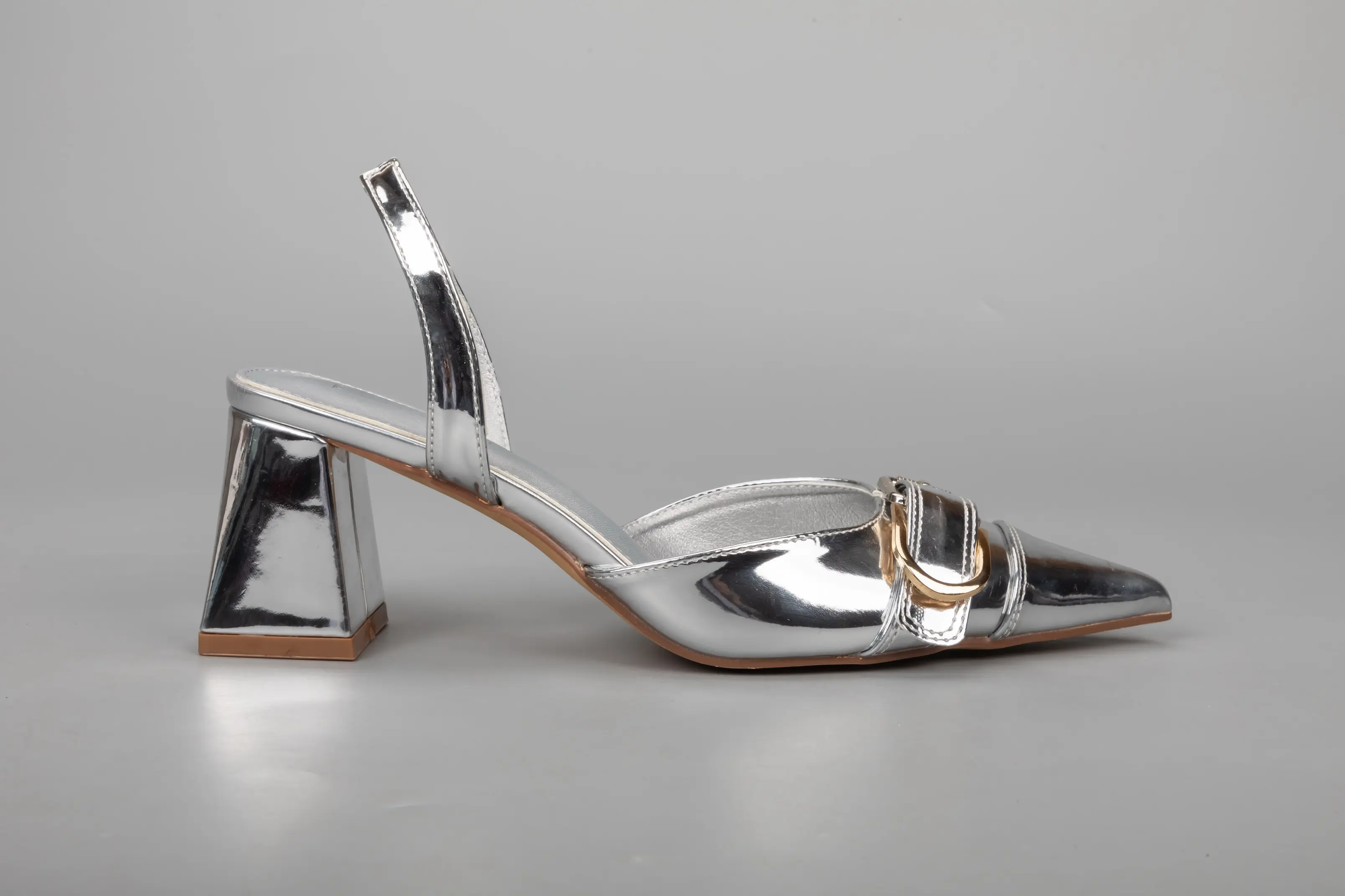 Custom Silver Ladies Square Heels – Modern Glamour with Everyday Comfort