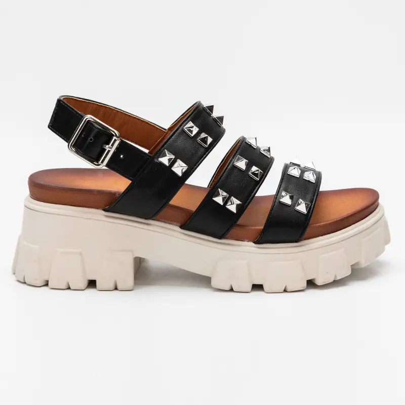 ODM Chic Rivet-Embellished Ladies' Sandals Supplier, Factory