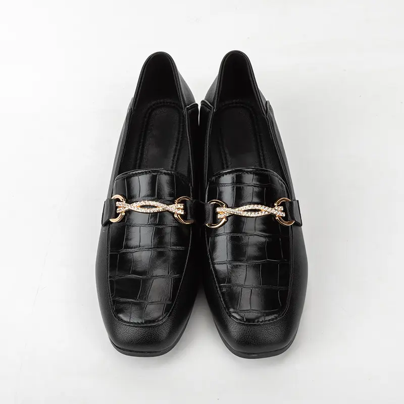 China Heeled Alligator Imitation Leather Upper Ladies Office Shoes Suppliers, Supplier