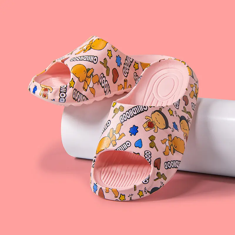 Custom Lovely Print Upper EVA Children Slippers – OEM & ODM Available